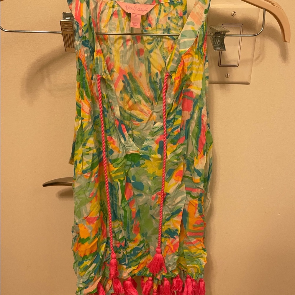 Lilly Pulitzer Tassel Top - size M